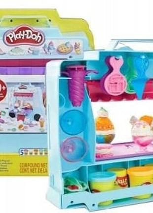 Набір пластиліну "вантажівка з морозивом" hasbro play doh льодярня f1390 3+