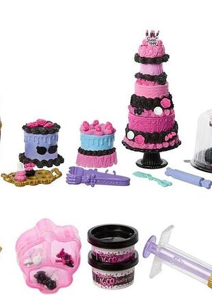Monster high страшносолодкий торт diy набір для декорування з понад 20 аксесуарами лялька clawdeen wolf 4+