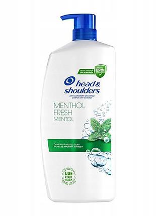 Набір з 3 штук шампунь head & shoulders menthol fresh 800 мл з помпою