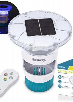 Дозатор хлору bestway пливучий з led підсвіткою 9 кольорів для басейну