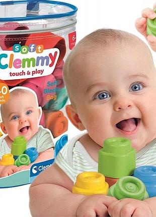 Іграшка clementoni soft м'які блоки для дітей 40 шт.