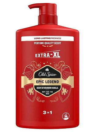 Набір з 3 штук гель для душу old spice epic legend 3в1 для тіла обличчя та волосся 1000 мл