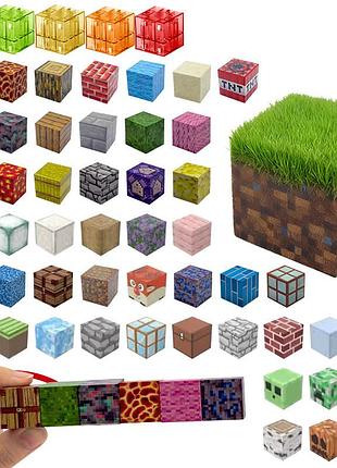 Игрушка магнитные кубики блоки майнкрафт 100 штук для детей (l_15130)