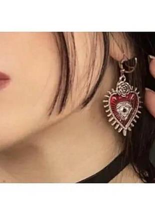 Сережки готичні серце