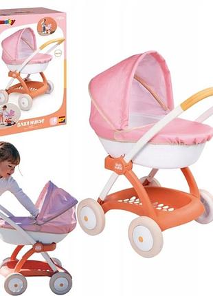 Іграшковий візок smoby baby nurse для ляльок до 42 см глибокий 18 міс+