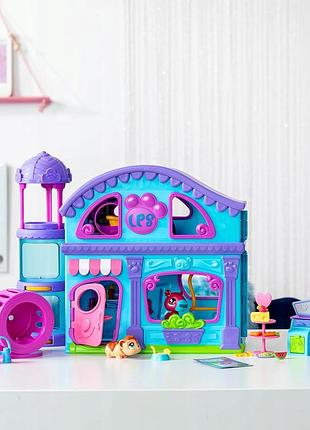 Littlest pet shop великий будиночок для тваринок + фігурки та аксесуари