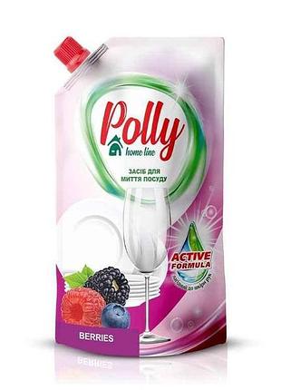 Засіб для миття посуду 500мл berries (дой-пак) тм polly