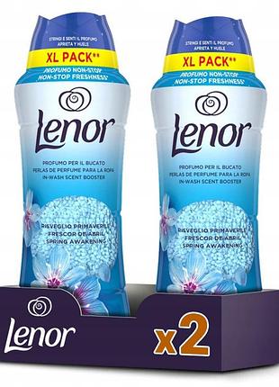 Набір lenor ароматні перлини для прання spring awakening 2x495g +