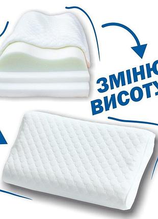 Тришарова ортопедична подушка для дітей з ефектом пам'яті olvi j2507
