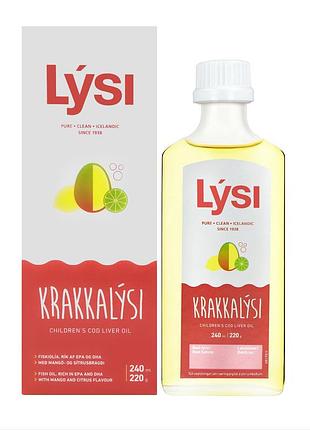 Рыбий жир 1250 lysi со вкусом манго, лимона с 6 месяцев исландия