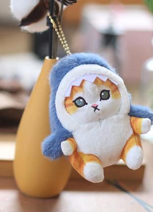 Игрушка брелок кот акула (12 см) кигуруми для детей (l_15336)