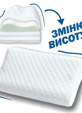 Тришарова ортопедична подушка з ефектом пам'яті olvi j2503
