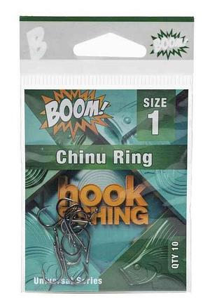 Крючок для мирной рыбы chinu ring no1 (10 шт/уп) (bn) тм boom