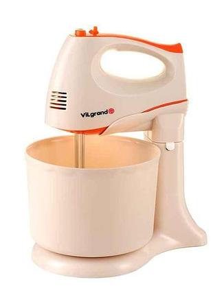 Миксер с чашей, 5 швид., чаша вращается, 300вт vhm3017b-cream тм vilgrand