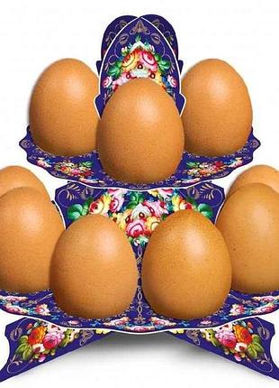 Декоративная подставка для яиц no12 жостово (12 яиц) тм easters