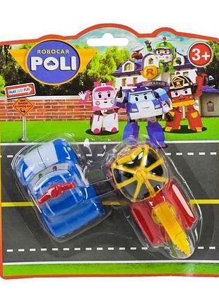 Машина машинка на коліщатах арт.9d, robocar poli, 2 види тм китай