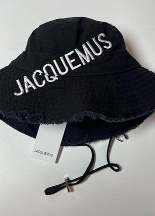 Панама jacquemus чорна біла жакмю