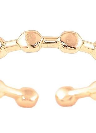 Каблучка позолота 18k «декоративний візерунок» (258705) р.16-17 тм xuping
