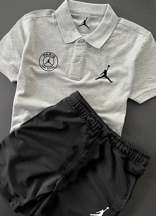 Комплект шорти+футболка-поло nike x jordan