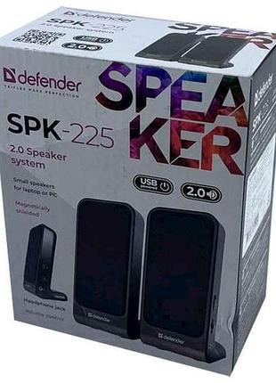 Колонка компьютерная 2.0 spk-225 черные 4w тм defender