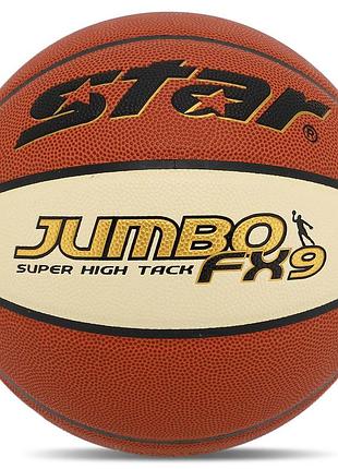 Мяч баскетбольный starjumbo fx9 bb426-25 размер 6 оранжевый-белый