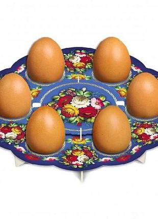 Декоративная подставка для яиц no6 жостово (6 яиц) тм easters