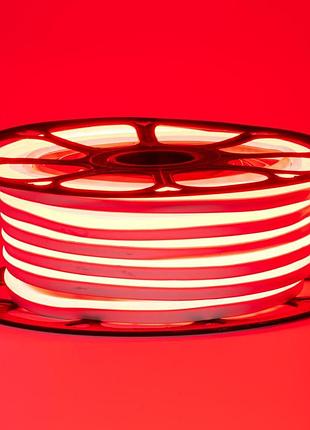 Стрічка силіконова led neon 12v червона 5 м