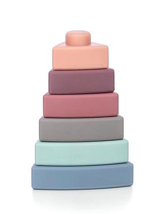 Силіконовий сортер freeon вежа трикутна, multicolour 2