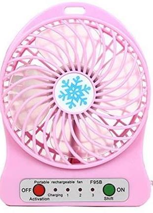 Мини-вентилятор portable fan mini розовый