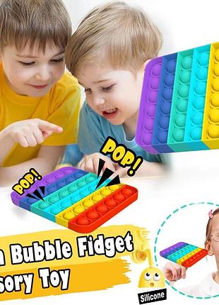 Сенсорная игрушка антистресс push pop bubble rainbow радуга 1 шт.