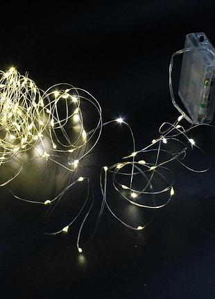 Гірлянда usb + battery box xmas 30 led ww теплий білий copper