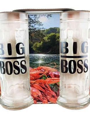 Набір келихів для пива 2шт 500мл big boss (под. уп.) тм farglass