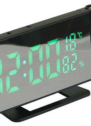 Електронний настільний led годинник від usb vst 8965-4 з проєкцією