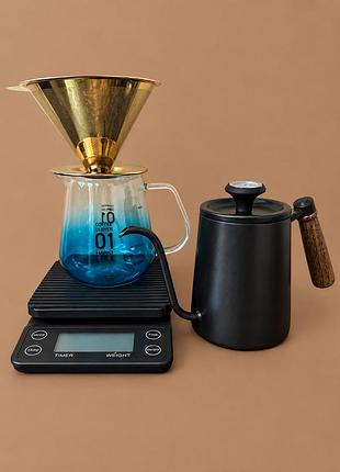Набор для приготовления фильтр кофе black 4