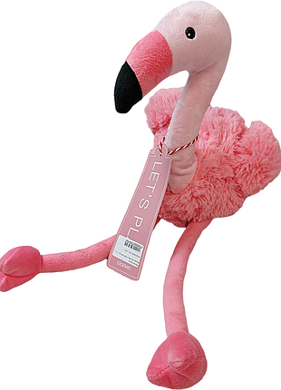 Б/у blokker let's play knuffel flamingo - 27 cm