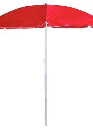 Пляжний зонт 220 см umbrella anti-uv червоний