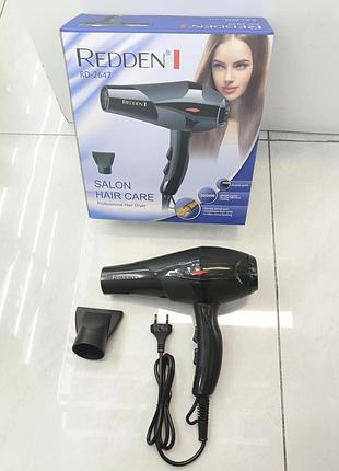 Профессиональный фен для сушки и укладки волос redden rd-2647 (5000w) с насадкой-концентратором