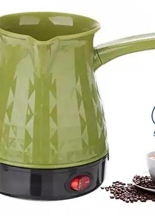 Кофеварка електротурка 500ml 600w marado ma-1625 green турка электрическая