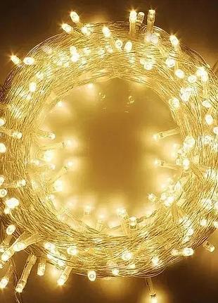 Гірлянда 220v 100 led з теплим білим світінням. lu990warmwhite