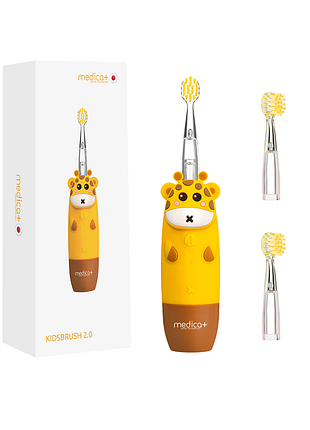 Детская зубная щетка medica+ kidsbrush 2.0 yellow