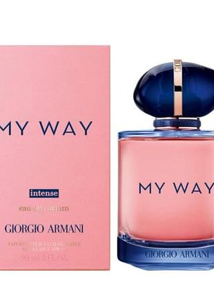 Парфюмированная вода giorgio armani my way intense eau de parfum for women 90 мл.елитные.