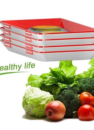 Многоразовый вакуумный лоток для хранение пищевых продуктов clever tray поддон