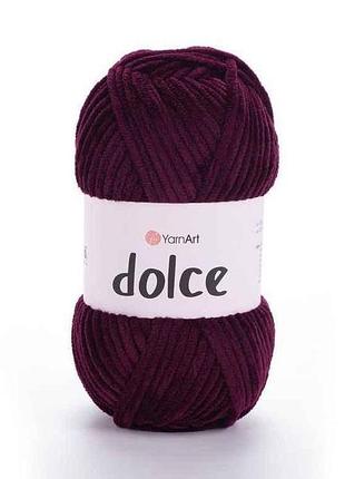 Пряжа dolce темная фуксия 100% микрополиэстр 120м 100г 5шт/уп 780 тм yarnart