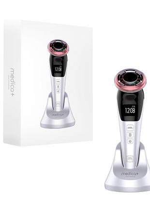 Микротоковый rf лифтинг массажер для лица medica+ skin lifting 7.0 (ems+led) white (япония)