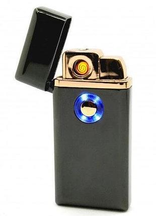 Запальничка usb th 705 2in1 газ + usb charge 5408 чорна