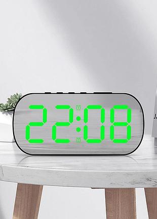 Настільний дзеркальний годинник із зеленим підсвічуванням (ds-6637)
