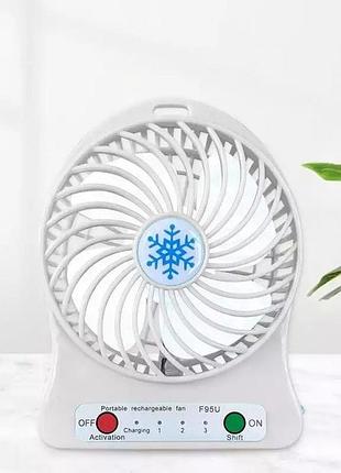 Мини-вентилятор portable fan mini белый 3