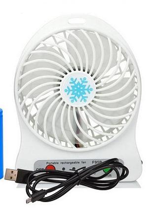 Мини-вентилятор portable fan mini белый 4