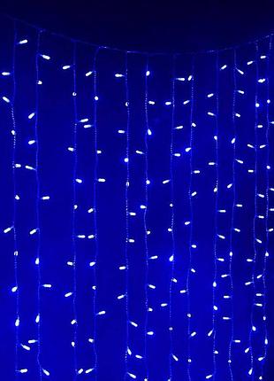 Гирлянда штора rd-093 192 led 3х2 м синяя