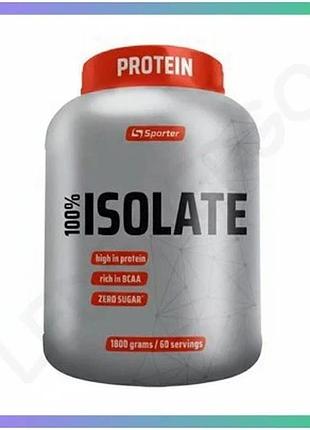 Сивороточный изолят sporter 100% isolate 1.8 кг печенье-крем белковая добавка для мышечной массы sku_f sku_cn17408-3